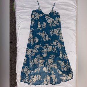 a.n.a Blue and Cream Floral Dress